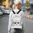 thumbnail image 7 of FORMRS Mini Backpack Purse for Women Travel Daypack Casual Shoulder Bag, White Cat, 7 of 7