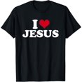 thumbnail image 1 of I Love Jesus - Camiseta con texto en inglés "I Heart Jesus", 1 of 2