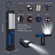 thumbnail image 2 of Rechargeable LED Work Light Portable Multi-use Flashlight, Magnetic Flashlight LED & Hanging Hook, Waterproof,for Car Repairing, Blackout,Household and Emergency,Black, 2 of 7