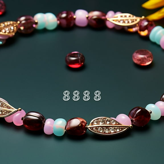 WRISTBIQUE 500Pcs Transparent White Plastic S Clips for Rubber Band Bracelet Making Kit