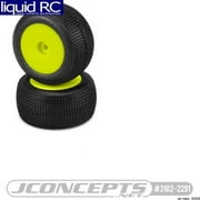 J Concepts JCO31022291 Pre-Mounted Green Compound Yellow Wheels Sprinter Tire