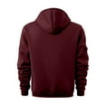 thumbnail image 3 of Hoodies For Men Drawstring Half Zip Long Sleeve Flag Print Pullover Tops Multi Pockets Casual Sports Sweatshirts (S, Wine), 3 of 4