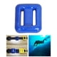thumbnail image 5 of Pesas de buceo sólidas de 0,5 kg a 1,5 kg, piezas recubiertas de PVC antideslizantes para buceo, cinturón de pesas para natación, deporte Azul 1000g, 5 of 6