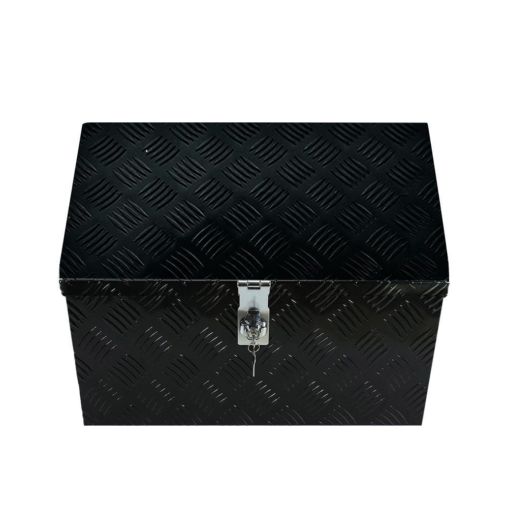 20" x 12" Black Aluminum Tool Box Underbody for Truck Trailer with Side Handle