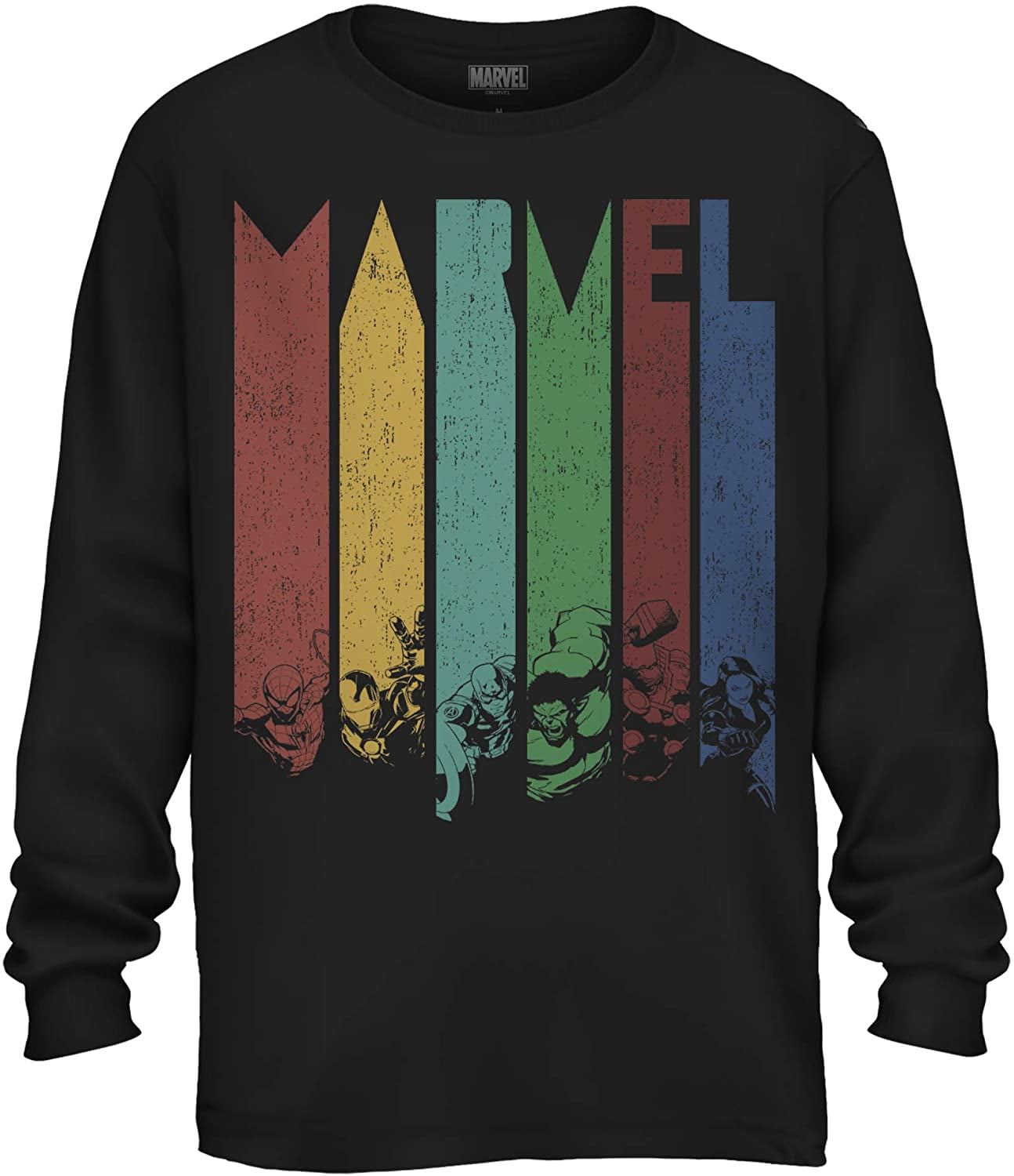 Marvel Color Daze Adult Tee Graphic TShirt for Men Tshirt Long Sleeve