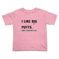 thumbnail image 1 of I Like Big Putts And I Can Not Lie Golf Cute Toddler T-Shirts for Boys Girls (Pink, Youth L), 1 of 5