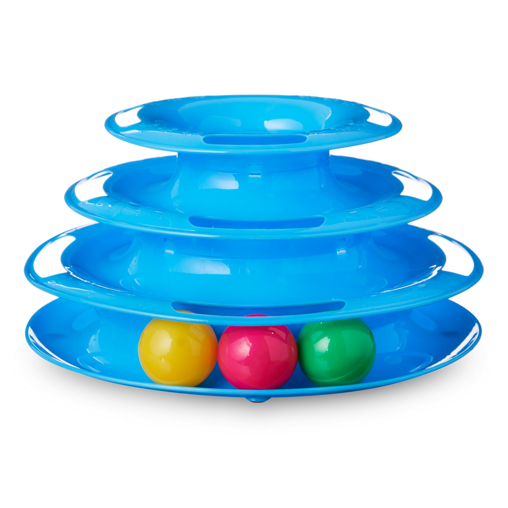 Vibrant Life Triple Chase 3 Tier Tower Interactive Ball Toy for Cats and Kittens