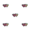 thumbnail image 3 of Sonducket Anillos de humor Cambio de color Temperatura Emoción Sensación Cambiable Joyería termocrómica Fiesta para mujer Regalo doble corazón doble corazon 5piezas Sonducket CBP228263, 3 of 6