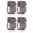 thumbnail image 2 of Alarma del probador de bajo voltaje de la batería NikouMX Monitor probador de voltaje de batería Lipo 4 PCS 2 en, 2 of 8