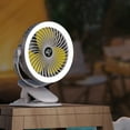 thumbnail image 3 of Tent Fan with LED Light Desk Clip Fan 720° Rotations,3 Wind Settings Perfect for Camping, Hiking, and Outdoor Adventures, 3 of 9