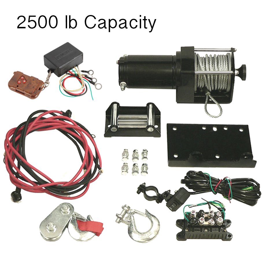 NEW 2500 LB WINCH KIT & REMOTE FITS BOMBARDIER POLARIS ATV WIN0013 77