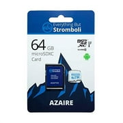 Everything But Stromboli 64GB Azaire MicroSD Memory Card for Samsung Galaxy Tablet Works with Tab A 8.0 2018, Tab A 10.1 2016, Tab S6 Class 10 U3 UHS-1 SDXC Card Bundle with (1) Micro SD Card Reader