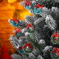 thumbnail image 4 of 48 Pieces Mini Christmas Wreaths Crafts with Bows Include 1 Inch Blue Green 1.2 Inch Grass Green for Christmas Tree Decoration, 4 of 7