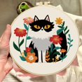 thumbnail image 4 of 4Set Cat and Dog Embroidery Kit for Beginenrs Hand Sewing Embroidery Kits with Cat and Dog Pattern Needlepoint Kit with Colourful Threads Needles Instructions, 4 of 7
