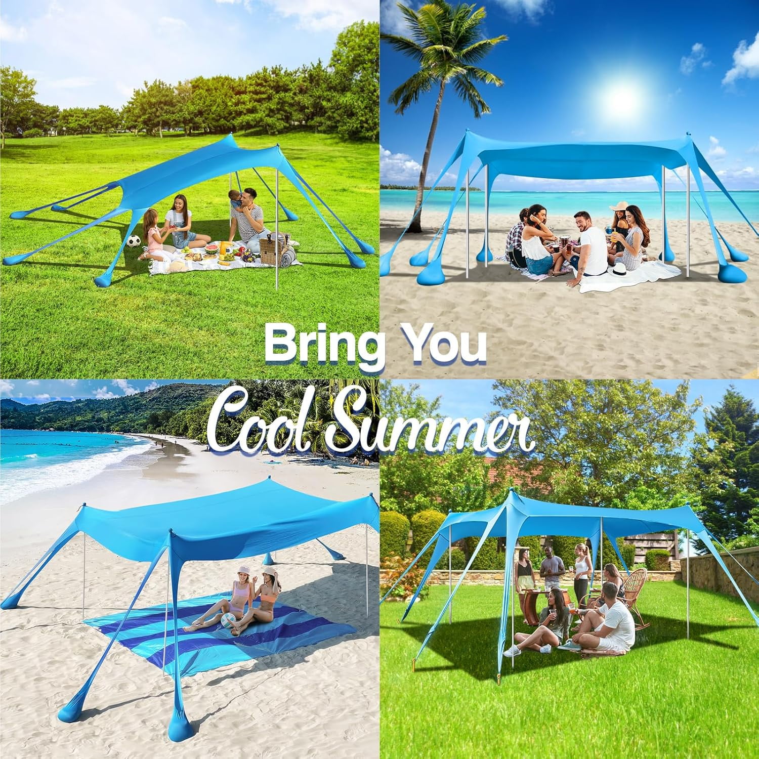Tente de plage robuste avec pare-soleil - Test et Avis