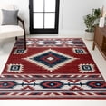 thumbnail image 4 of JONATHAN Y SOUTH WESTERN 5 x 8 Area Rug, Serape Medallion Southwestern - Red/Navy/Cream, SWC100A-5, 4 of 8