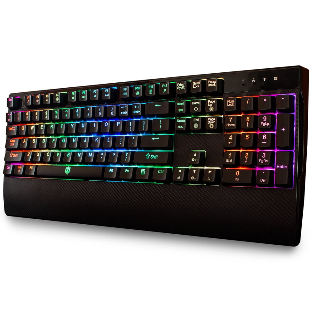 Deco Gear MECHBRD100 Mechanical Gaming Keyboard - RGB Back Lighting - Anti-Ghosting - Black Bundle with 1 Year Extended Warranty