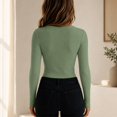 thumbnail image 5 of V Neck for Women Sweater Fall Slim Fit Lightweight Base Layer Knit Tops, 2XL, 5 of 5