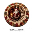 thumbnail image 3 of Christmas 3D Optical Illusion Round Rug, Santa Visual Trick Floor Mat, Non Slip Circular Carpet, Xmas Living Room Decor, 1 Pc, 3 of 3