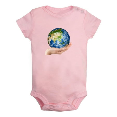 

Nature Earth Pattern Rompers For Babies Newborn Baby Unisex Bodysuits Infant Jumpsuits Toddler 0-24 Months Kids One-Piece Oufits (Pink 18-24 Months)