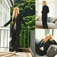 thumbnail image 4 of Avidlove Women's Pajama Sets Button Down Two Piece PJ Sets for Ladies Long Sleeve Sleepwear Nightwear Soft lounge sets S-XXL, 4 of 7