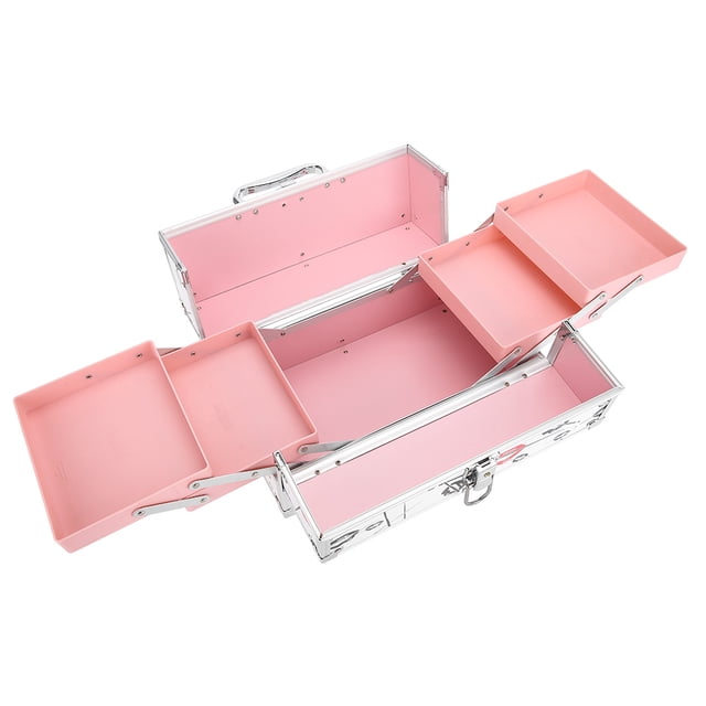 Bolsa de Maquilla de Vije, Organizador de Maquillaje, Estuche de Tren Cosmético, Caja de Artículos de Tocador Multifuncional de Gran Capacidad Con Divisor, Caja de