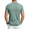 thumbnail image 7 of Quick Dry Mens Workout Shirts Short Sleeve Athletic Gym Tee Breathable Exercise Training Running Sports Active Fitness Top Light Green 2XL, 7 of 7