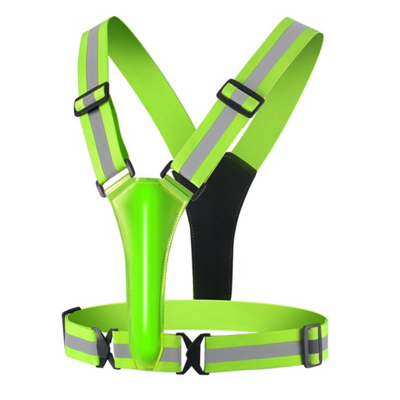 LED Reflective Vest Safety Gear, Light Up Vest for Night Walking Cycling, High Visibility Running Vest with Reflective Strips