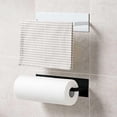 thumbnail image 5 of Tuvgenk No Drilling Paper Towel Holder Wall Mounted 9x2x3 inch Under Cabinet Kitchen Tissue Hanger Strong Adhesive White Space Saving for Paper Roll, 5 of 5