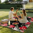 thumbnail image 4 of Valentines Love Heart Outdoor Rug for Patio/Deck/Porch, Non-Slip Large Area Rug 4 x 6 Ft, Eucalyptus Red Love Heart Black Indoor Outdoor Rugs Washable Area Rugs, Reversible Camping Rug Carpet Runner, 4 of 8