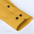 thumbnail image 4 of YLSDY Men's Long Sleeve Dress Shirts Stretch Wrinkle Free Button Down Shirt Business Wedding Formal Shirts Regular Fit Gold XXXL, 4 of 5