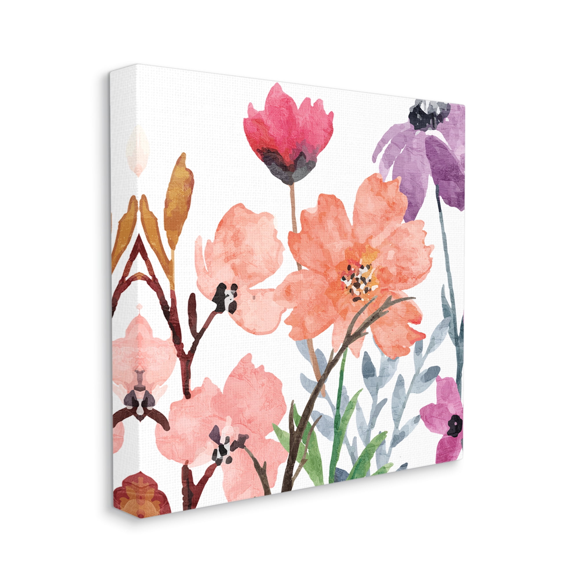 Stupell Industries Soft Spring Florals Botanical & Floral Painting Gallery Wrapped Canvas Art Print Wall Art, 36 x 36
