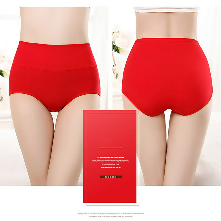 Vedolay Cotton Underwear For Women,Womens Underwear, Soft Cotton High Waist  Breathable Solid Color Briefs Panties for Women(E,XXL) 