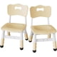 thumbnail image 3 of Techigher niños' adjustable 2 - piece chair set: 3 - level height ages 2 - 8, stackable, lightweight, non - slip, ergonomic polypropylene sillas home, classroom, y nursery (wood color), 3 of 6