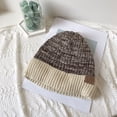thumbnail image 3 of CSChome Men Winter Hat Winter Men Hat - Knitted Color Matching Elastic Non-Slip Windproof Cozy Thick Plush, 3 of 7