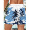 thumbnail image 4 of Pantalones cortos de playa de moda para hombre con diseño de árbol de coco, pantalones cortos hawaianos, bañadores con cordón, ropa de calle para vacaciones y playa, estilo Harajuku, 4 of 5