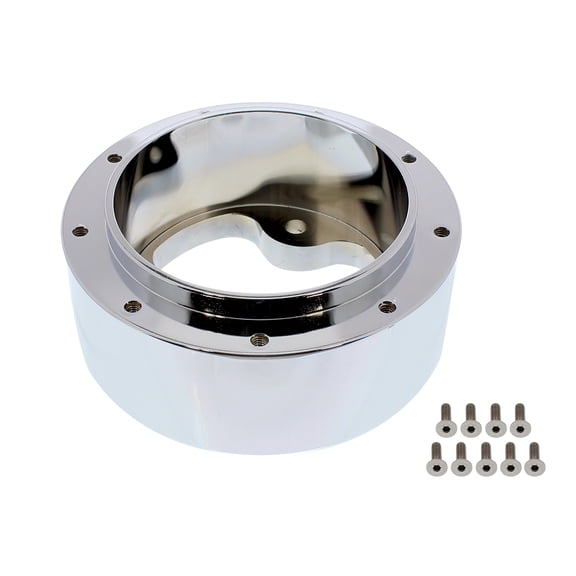 United Pacific Chrome Aluminum 3-Bolt Hub Adapter for 9-Screw Steering Wheel, Model 88305