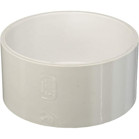 Genova 70156 700 Dwv Pipe Cap, 6 in, Hub, SCH 40, PVC, 6"