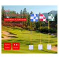 thumbnail image 5 of Green and White Golf Green Flag, Colorful Two-Section Checkered Green Target Hole Cup Flagpole, Golf Supplies, 5 of 5
