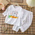 thumbnail image 5 of Girls and Boys Pajamas Sets 2 Piece Long Sleeve Sleepwear Cute Set for Fall Winter 6 12 24 Months 1T 2T 3T 4T 5T 6T Children Orange,5-6 Years, 5 of 5