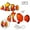 Anemonefish, variant on Cat Fish Toy, Realistic Flopping Fish Rocking Dog Toy, Electric Moving Fish with Interactive Function Cat Toy Pets Chew Bite Supplies Motion Sensor, USB Charged for Cat Exercise(Anemonefish)