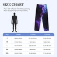 thumbnail image 4 of Naloa Purple And Blue Nebula Pajama Pants Men, PJ Bottoms, Sleep & Lounge Pants-Small, 4 of 6