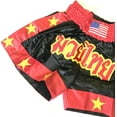 thumbnail image 3 of Woldorf USA Muay Thai Fight Shorts in Red Black Martial Arts, Sparring Fitness Gym Equipment Grappling Shorts, Kickboxing Shorts, Fighting Shorts, Muay Thai Training Shorts, 3 of 6