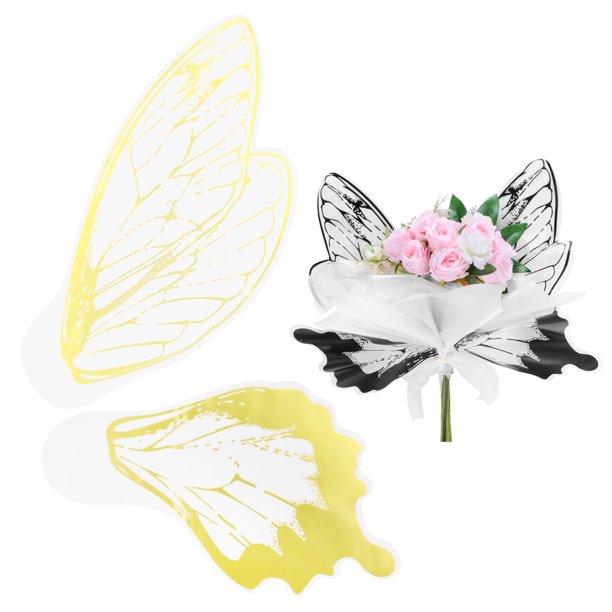 Papel de Regalo para Ramo de Flores de 40 piezas, 20" x 22", Plástico, Tono Dorado
