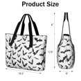 thumbnail image 3 of Tote Bag for Women - Halloween Bat Pattern Shoulder Bag - Large Utility Work Duffle Bag with Zipper Handbag for Travel, Work, Sprots, 3 of 5