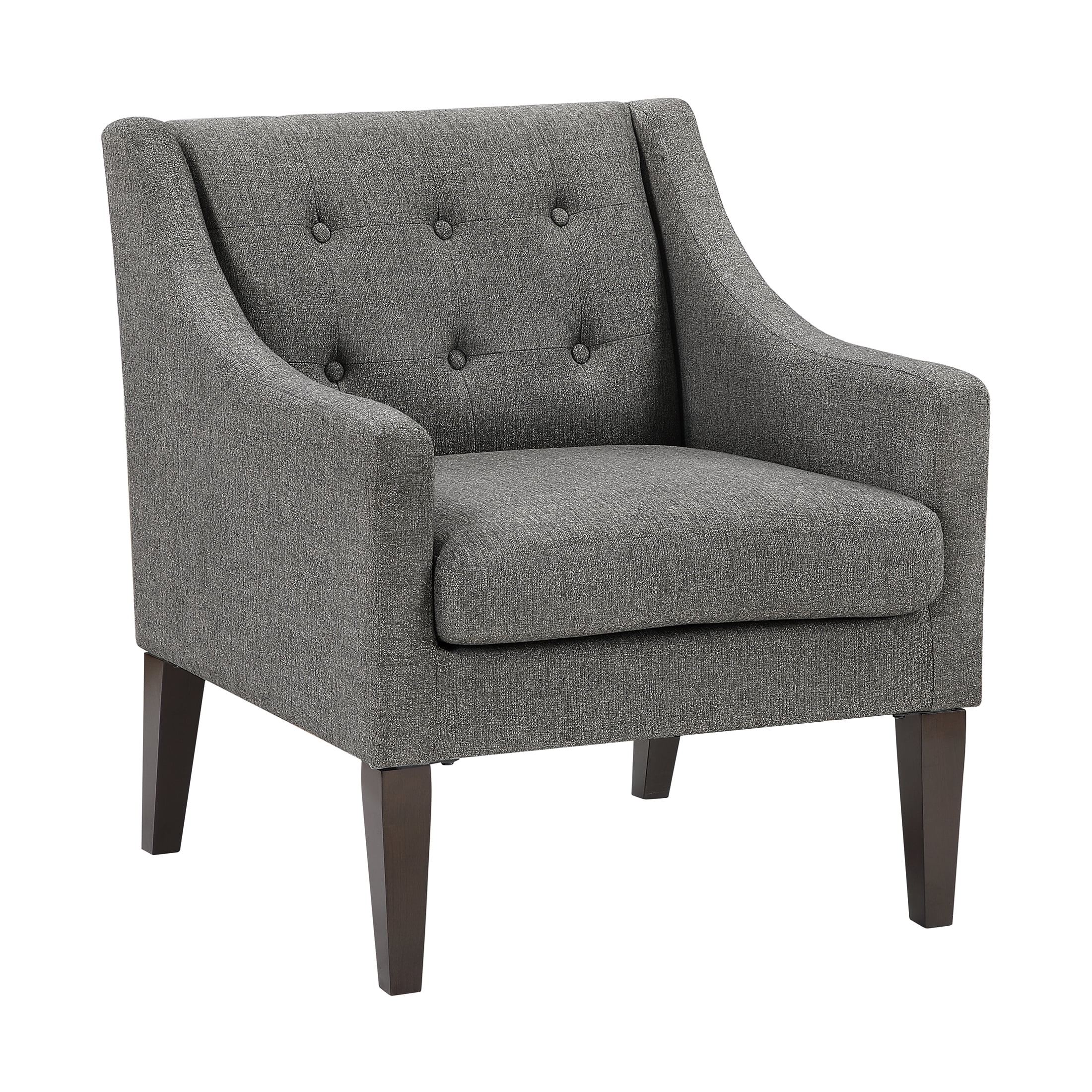 OakvillePark Solmera Textured Fabric Accent Chair, Dark Gray