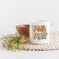 thumbnail image 2 of Retro Mama with Flowers Art Mother's Day Merch Gift, White 11oz Ceramic Mug, 2 of 5