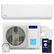 DELLA Optima Series 9000 BTU Wifi Mini Split, Work w/ Alexa,Energy Star 208/230V 23.5 SEER2 Cools Up to 400 Sq.Ft Inverter Air Conditioner w/0.75 Ton Pre-Charged Heat Pump & 16.4ft Installation Kits