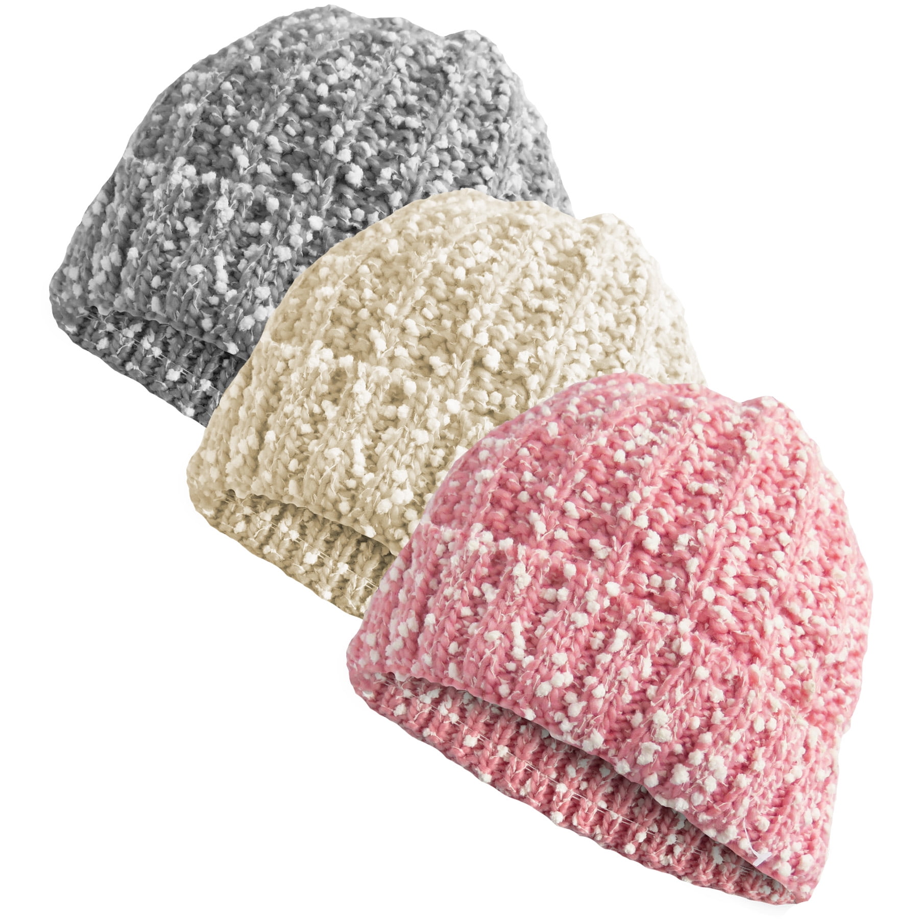 Women's Fuzzy Marbled Knit Thermal Lock 