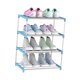 thumbnail image 3 of Bearachild Zapatero de 4 niveles, organizador de zapatos de acero inoxidable multicapa, estante de almacenamiento para puerta de entrada, azul Almacenamiento y organización del hogar azul 4 capas Bearachild HA003484-06, 3 of 6